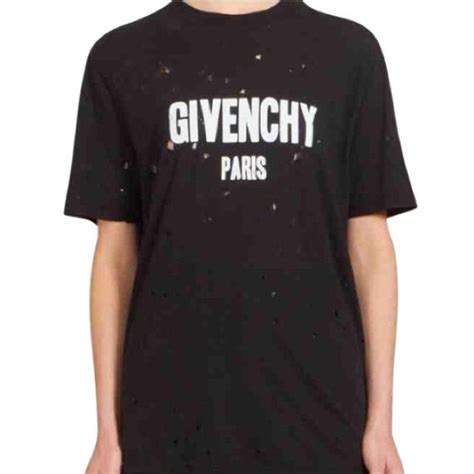 givenchy t shirt girl|givenchy top with holes.